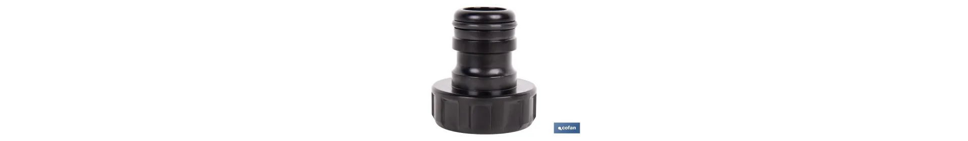 Adaptador de polipropileno con rosca hembra antifugas | Ligero y resistente | Adecuado para riego y mangueras | Salida de 1