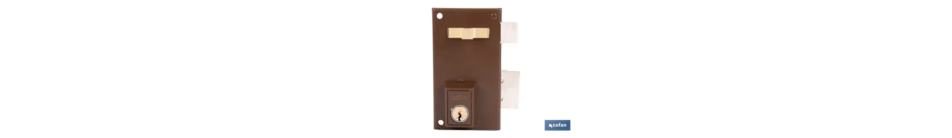 Cerradura de sobreponer de derecha | Adaptable al modelo 56A | Cilindro de Ø25 mm | Incluye 3 llaves | Disponible en dos medida