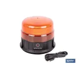 Luz emergencia rotativa 360° | Recargable USB-C | Base magnética | Certificada ECE R65 | Para vehículos industriales y agrícola