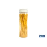 Bote de cocina de vidrio borosilicato | Tapa beige | Cierre a presión | Capacidad: 1,7 l | Almacenaje de alimentos | Medidas: Ø