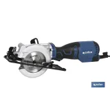 Mini sierra circular eléctrica | Para discos Ø115 mm | Corta madera, plásticos y metal blando | Potencia: 705 W