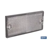 Catadióptrico rectangular con 2 agujeros y adhesivo | Tornillos no incluidos | Producto homologado | Disponible en 3 colores di