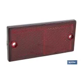 Catadióptrico rectangular con agujeros | Tornillos no incluidos | Producto homologado | Disponible en 3 colores diferentes | Me