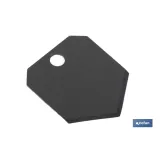 Recambio de cuchilla para tijeras cortamangueras | Material: acero inoxidable | Recubrimiento PTFE | Medidas: 25 x 20 x 1 mm