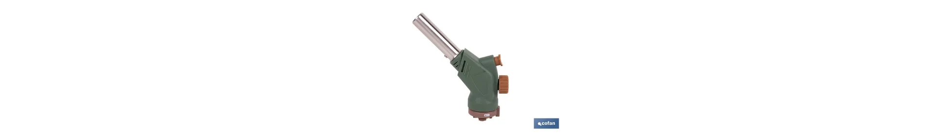 Soplete de gas piezoeléctrico | Potencia: 1,1 kW | Compatible con cartuchos de gas de 220 g | Ideal para cocina, soldadura y br