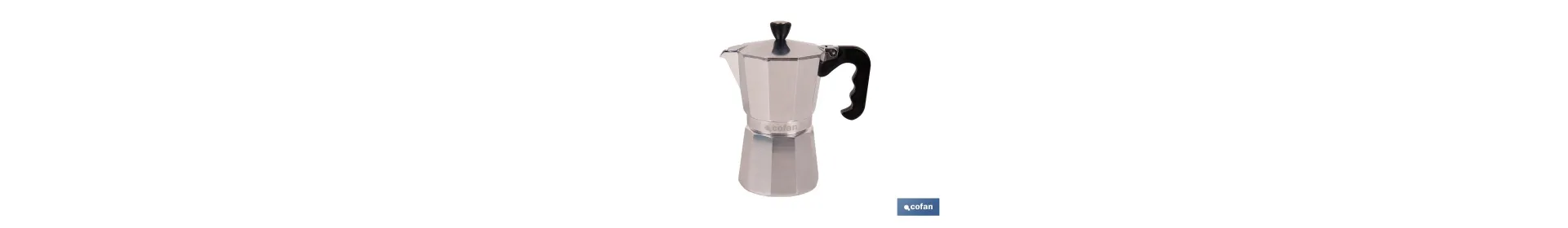Cafetera italiana inducción | Material: aluminio | Mangos de nylon | Apta para todo tipo de fuegos | Disponible en diferentes c