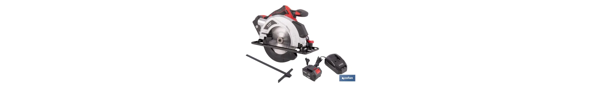 Sierra circular a batería 20 V con motor brushless | Disco de corte de Ø185 mm | 3650 rpm | Corte de profundidad hasta 50 mm | 