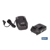 Pack de cargador 20 V 2.4 A + Batería 20 V 2.0 Ah Li-Ion | Compatible con sistema 1 for All | Protección contra sobrecarga y la