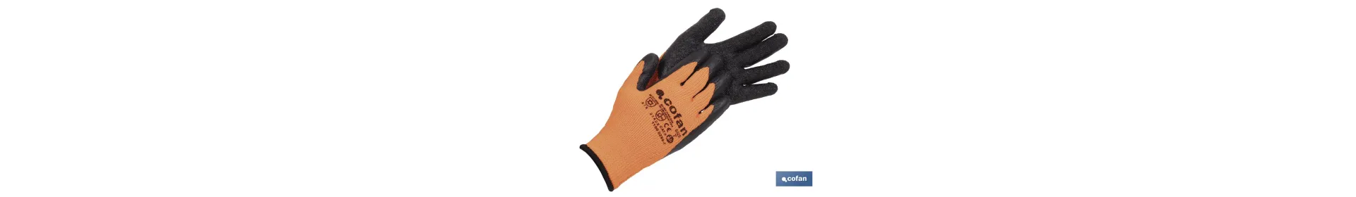 Guantes de protección naranja flúor con látex térmico | Protección mecánica y aislamiento térmico | EN 388 – EN 511 | Disponibl