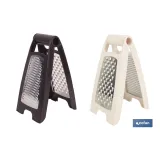 Rallador de cocina plegable con doble lado: fino y grueso | Base antideslizante | Colores aleatorios
