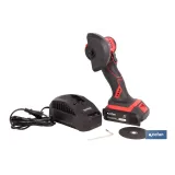 Mini amoladora a batería | 19.500 rpm | Para discos 76 mm | Empuñadura ergonómica | Disponible con y sin batería y cargador