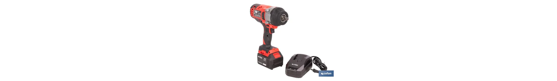 Pistola de impacto 1/2 a batería con motor brushless | Potencia: 20 V | Velocidad de 1800 rpm | 400–1000 Nm | Disponible con y 