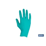 Caja de 100 guantes de nitrilo desechables de color verde, sin polvo, de alta resistencia y protección profesional | Disponible