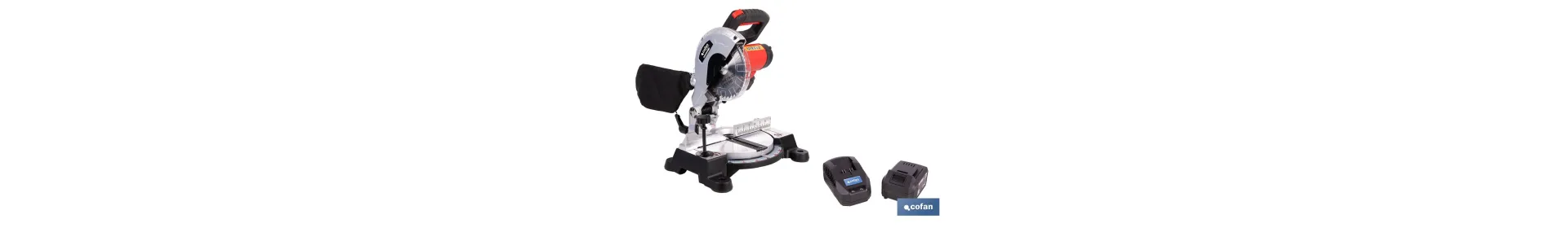 Ingletadora a batería 20 V con motor brushless | Corte máx. 105 mm, inclinación -45°/+45°, velocidad 3200 rpm | Incluye bolsa d
