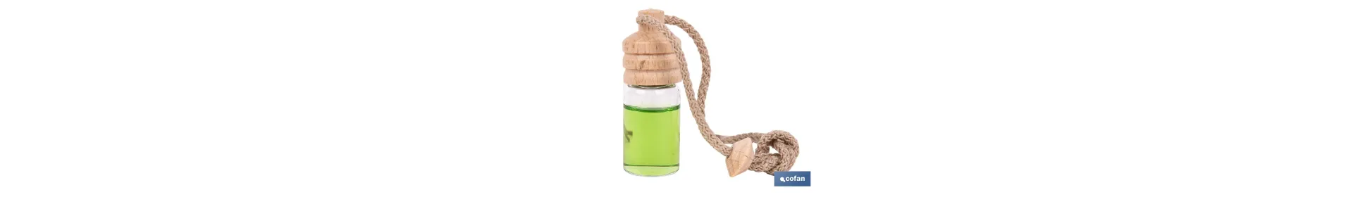 Ambientador de coche con aroma a té verde y lima | Tapón de madera
