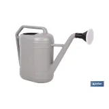 Regadera gris con cabezal desmontable de HDPE | Resistente, ligera 100 % reciclable con capacidad de 6 litros