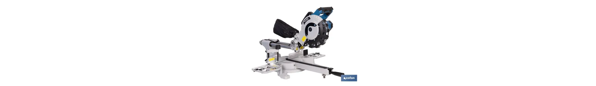 Ingletadora eléctrica 1450 W Ø210 mm 5000 rpm | Corte preciso con guía láser, doble bisel, barra deslizante y bolsa de serrín