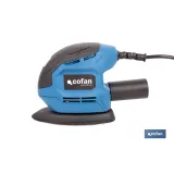 Lijadora mouse eléctrica 130 W 14 000 rpm, aspiración de polvo | Base de velcro con 5 agujeros | Ideal para madera, chapa, laca