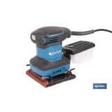 Lijadora orbital eléctrica 200 W 14 000 rpm, aspiración de polvo | Base de velcro con 8 agujeros | Ideal para madera, plástico 