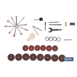 Kit de accesorios para multiherramienta rotativa | Incluye discos, fresas, brocas, lijas y accesorios de pulido | Compatible co