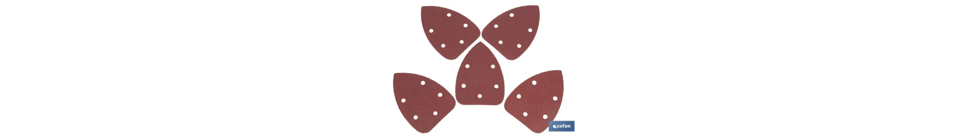 Pack de 5 hojas de lija para lijadora de detalle (Mouse) | Hojas de lija triangulares de óxido de aluminio | Disponibles en dif