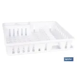 Escurreplatos blanco con bandeja | Gran capacidad para un secado ordenado cm