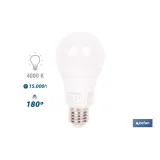 Bombilla LED Classic con sensor | Luz neutra (4000 K) con boquilla E27, 9 W y 806 lúmenes | Detector de movimiento y larga dura