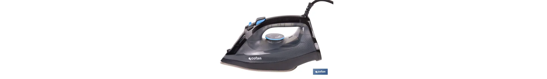 Plancha de vapor con suela de cerámica de doble capa | Potencia de 2400 W y depósito de 300 ml | Función vapor vertical y termo
