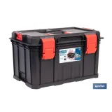 Caja de herramientas modular con separadores removibles y conectores | Capacidad de carga: 50 kg | Compatible con set modular |