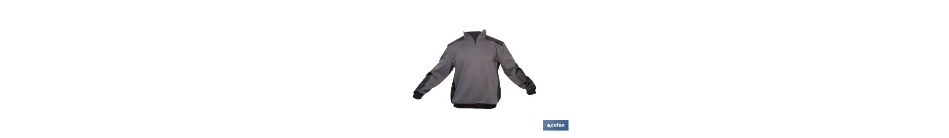Sudadera de trabajo con media cremallera | Refuerzo textil y puños elásticos | Tejido anti pilling | Tallas disponibles desde l