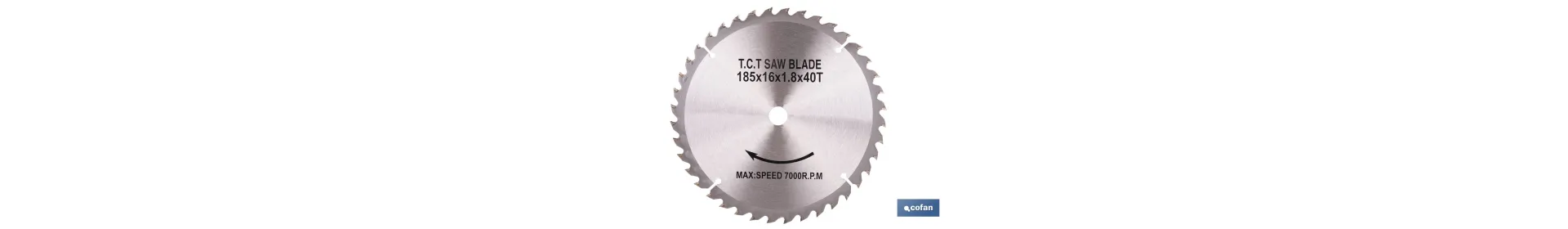 Disco de corte para madera Ø185 mm | Adecuada para sierra ingletadora | Cortes precisos en madera, plástico y metal blando