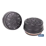 Set de 2 filtros A1P3 para máscara completa Cofan | Protección frente a gases, vapores y partículas P3