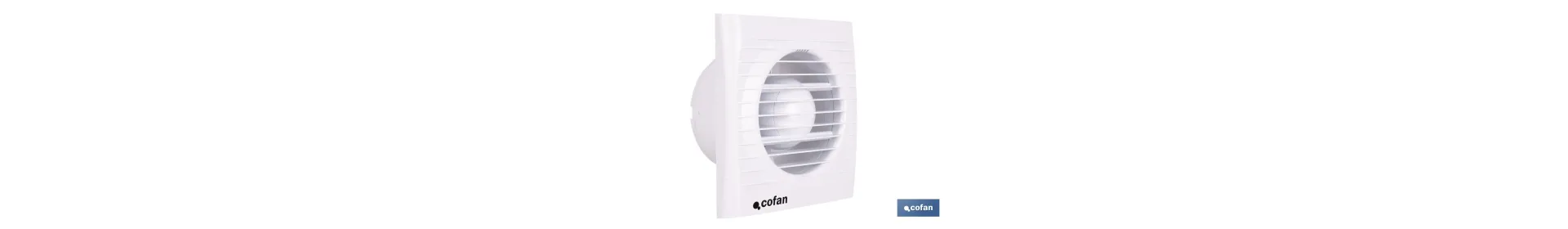 Extractor de aire axial con panel frontal y sistema antirretorno | Protección IP24, color blanco | Disponible en diferentes diá