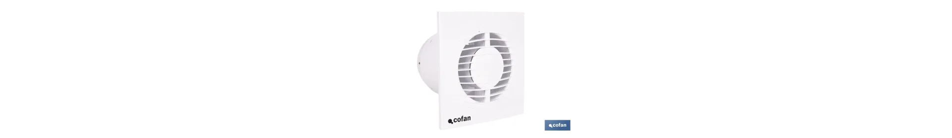 Extractor de aire axial silencioso | Con panel frontal fino y sistema antirretorno | Protección IP45 | Disponible en diferentes