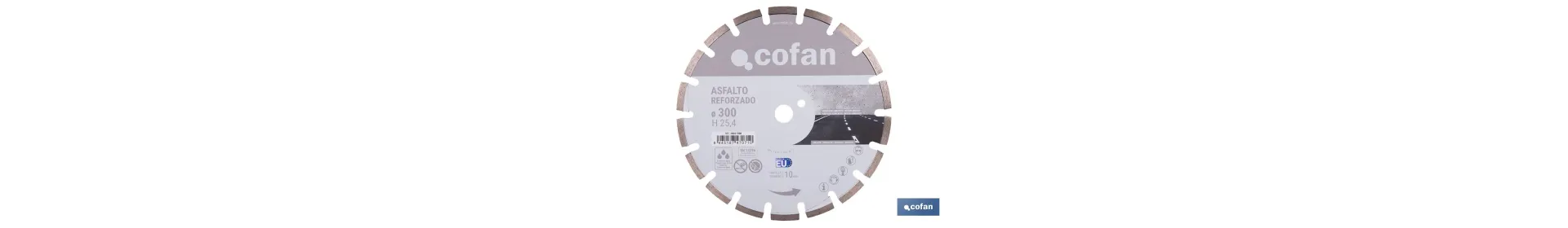 Disco de diamante reforzado soldado por láser | Corte húmedo en asfalto y hormigón abrasivo | Disponible en diferentes medidas
