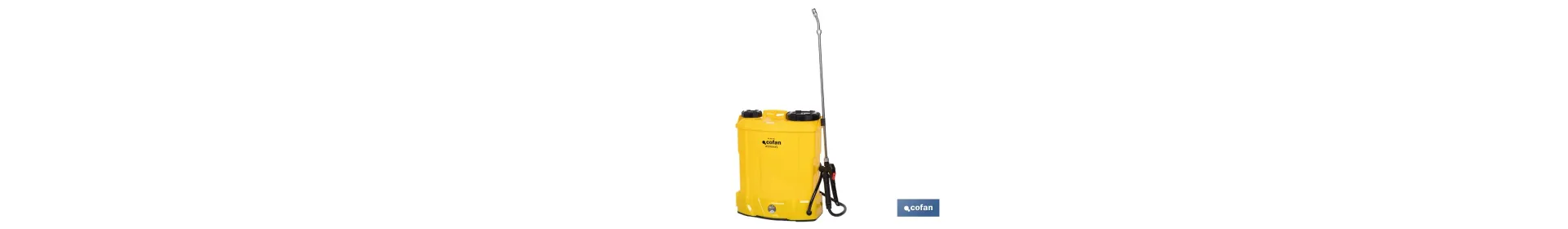 Pulverizador de espalda eléctrico | Batería de litio de 12 V | Lanza de 58 cm con correas acolchadas | Disponible en dos capaci