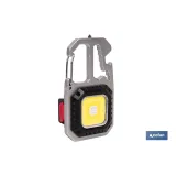 Linterna llavero LED COB 500 lm recargable con 7 modos de luz | Lámpara multifuncional