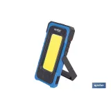 Lámpara de inspección de 500 LM COB LED con panel solar | Recargable con USB Tipo C | Luz blanca y roja | Base Magnética