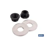 Kit de arandelas y adaptadores de rosca 1/2-3/4 | Adecuado para bandeja metálica para exposición de grifería