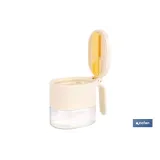 Azucarero o salero de vidrio 380 ml con tapa | Cucharilla incluida | Adecuada para azúcar, sal, café, especias