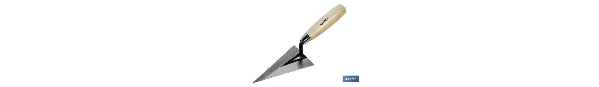 Paletín con punta aguda | Medidas: 130 mm de longitud | Para la construcción | Mango de madera