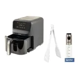Pack de freidora de aire digital 5 litros 1500 W, pinzas de cocina 28 cm y pulverizador de aceite 90 ml