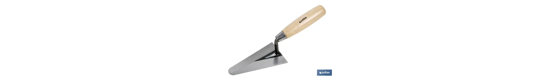 Paletín con punta redonda| Medidas: 130 mm de longitud | Para la construcción | Mango de madera