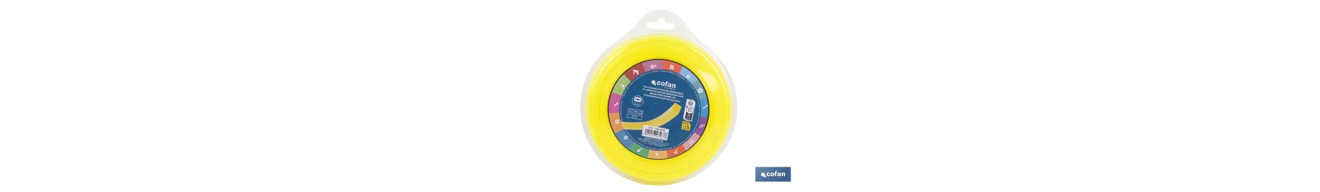Hilo cuadrado de nylon para desbrozadora | Alta resistencia, compatible con mayoría de desbrozadoras | Medidas del hilo: 3 mm x