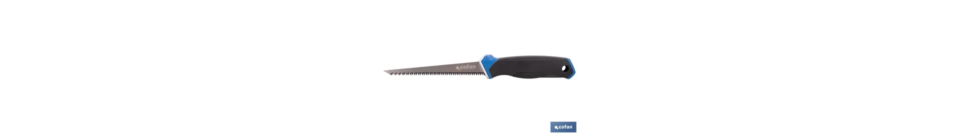 Serrucho para pladur y escayola con hoja de acero SK5 | Mango ergonómico y punta afilada | Corte preciso y rápido en yeso, cart