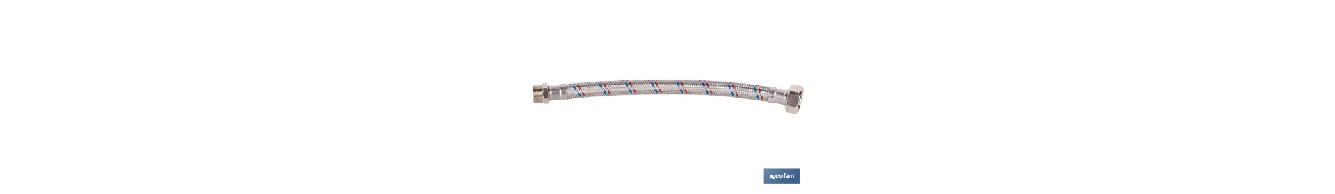 Conexión flexible con rosca macho-hembra | Conexión M1/2 x H1/2 DN13 G1/2 |  Manguera flexible de acero inoxidable | Disponible