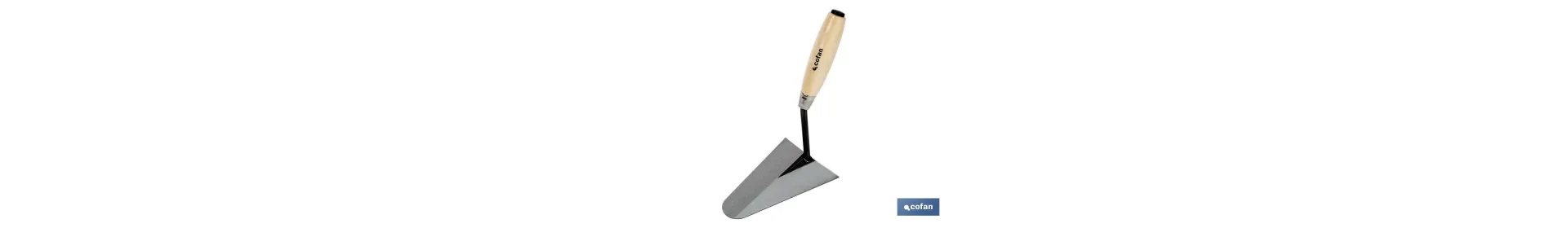 Paleta forjada modelo Catalana | Medidas: 160 mm de longitud | Para la construcción | Mango de madera