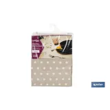 Mantel antimanchas resinado diseño topos lino | Materiales: 50 % algodón y 50 % poliéster | Fácil de limpiar | Mantel redondo d