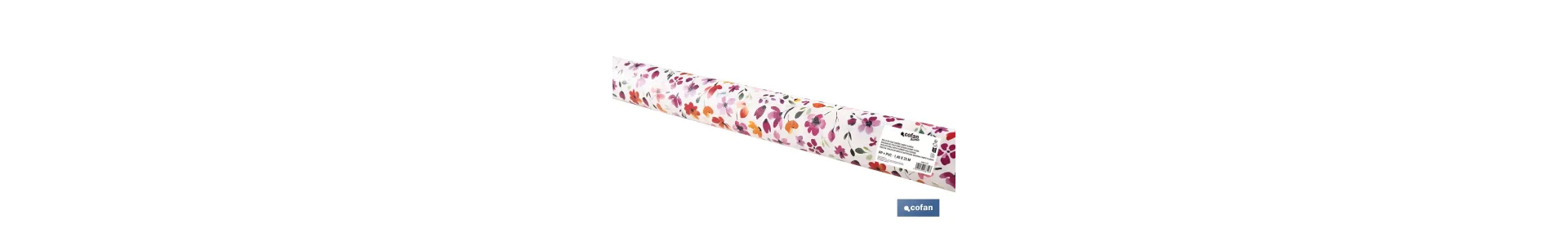 Rollo de hule estampado campo florido | Materiales: PVC y tela no tejida de polipropileno | Fácil limpieza | Medidas 1,40 x 25 