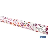 Rollo de hule estampado campo florido | Materiales: PVC y tela no tejida de polipropileno | Fácil limpieza | Medidas 1,40 x 25 